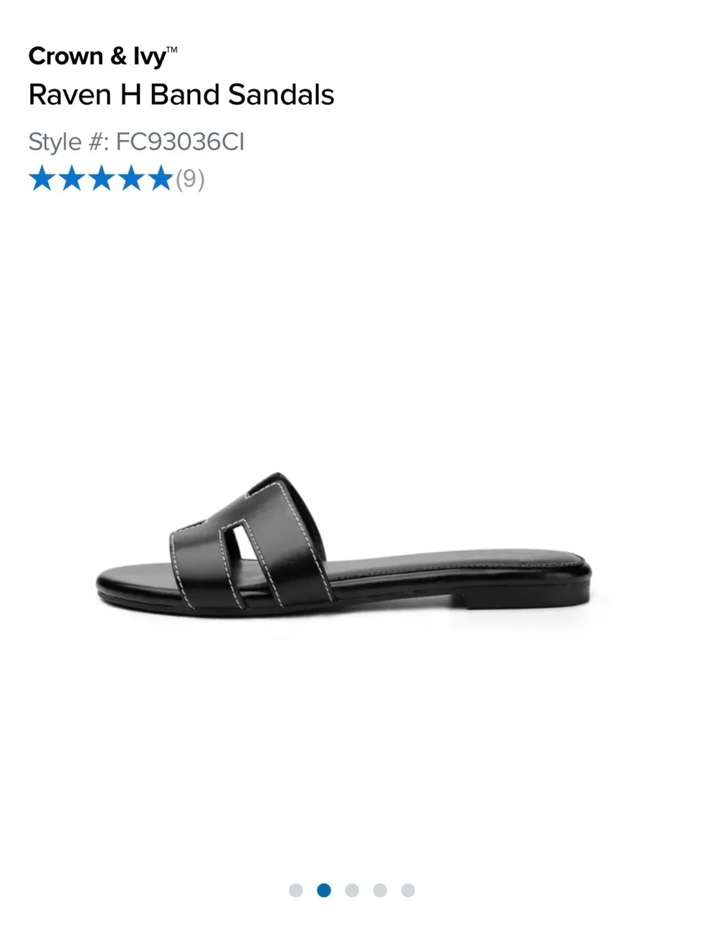 NWT Crown & Ivy Raven H Band Sandals - Picture 3 of 15